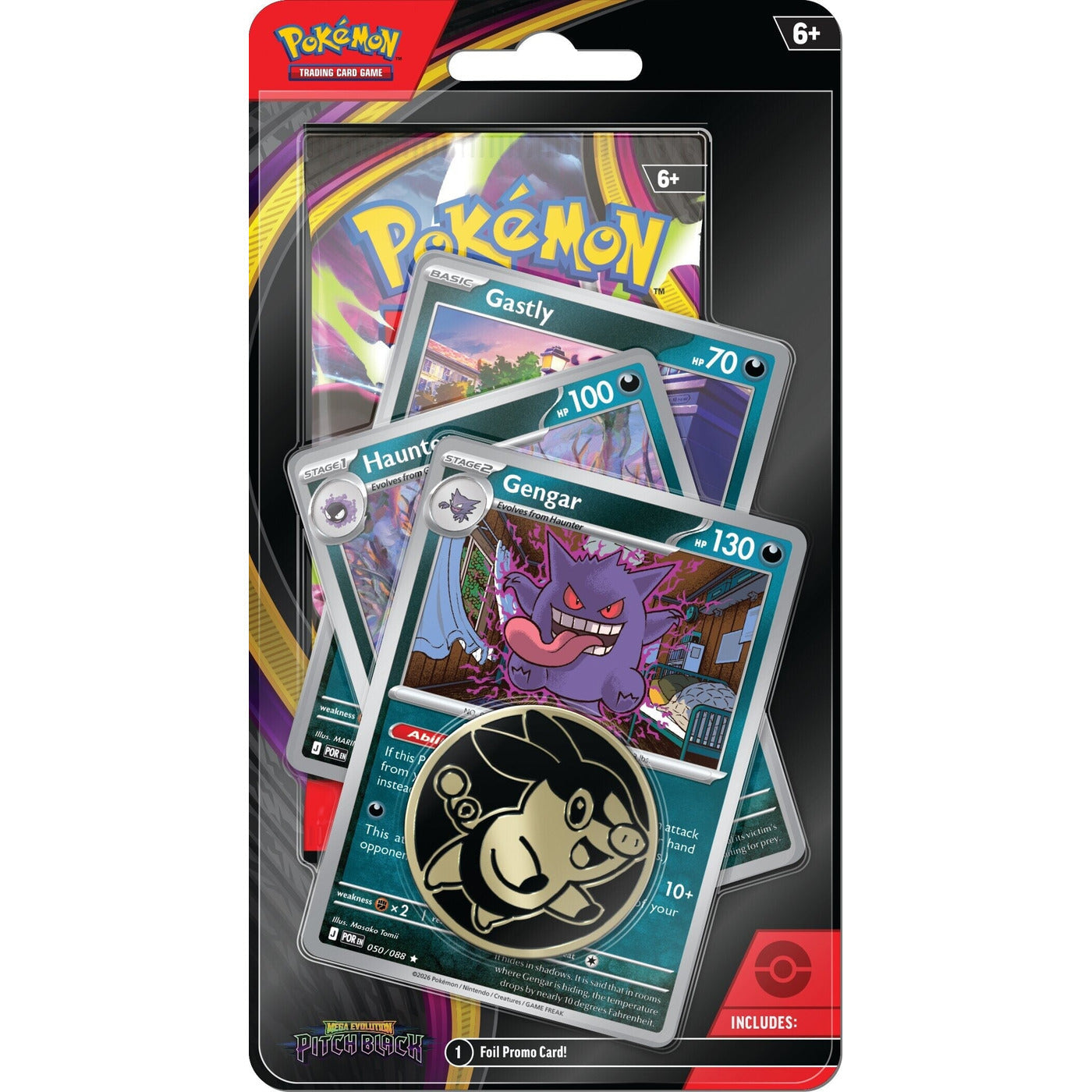Pokémon TCG Mega Evolution Pitch Black Gengar premium checklane blister