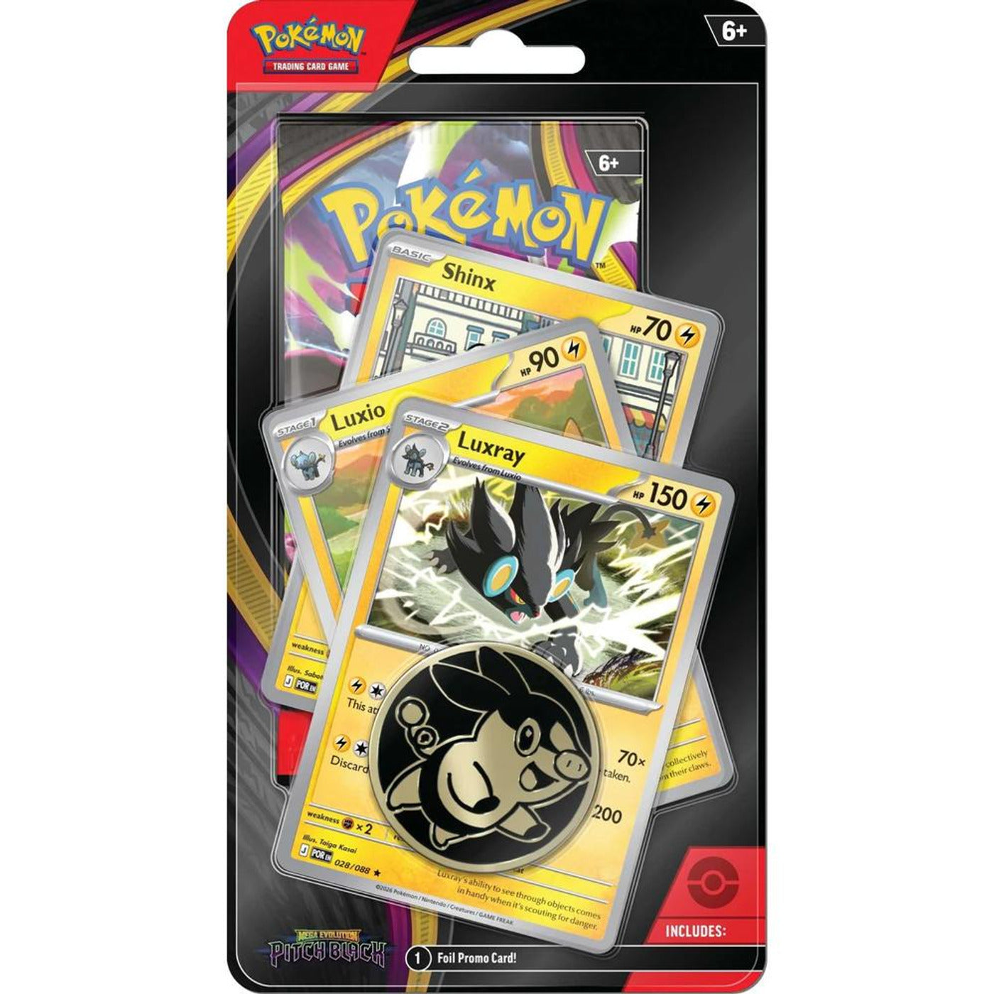 Pokémon TCG Mega Evolution Pitch Black Luxray premium checklane blister